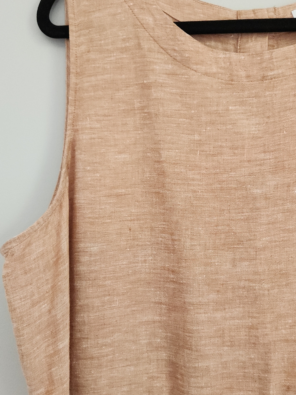 Pure Jill Sleeveless Maxi Dress in Light Tan - Picture 3 of 6